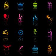 Icon Set Birthday and celebrations N3