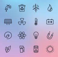 Energy line icons N2