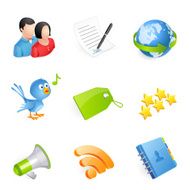 Social network icons - 3D series N2