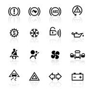 Black Symbols - Car Control Indicators N2