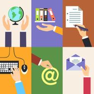 Business hands icons N11