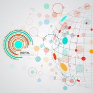 Abstract colorful background 3d sphere