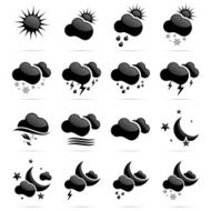 Black Glossy weather icon