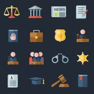 Set of law and justice icons N4