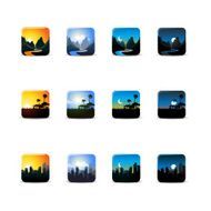 Landscapes Morning Noon and Night Icons