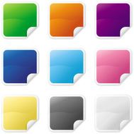 Simple Shiny Folded Stickers