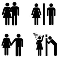 vector male and female signs