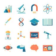 Science And Research Icon Flat N5