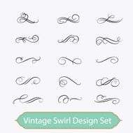 vintage swirl set