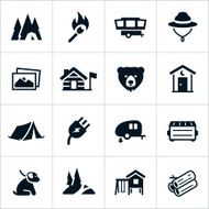 Black Campground Icons N2