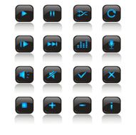 Media LED Icons Set ( blue ) N2