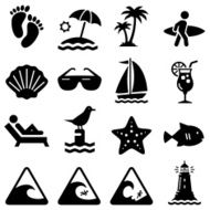 Beach Icons - Black Series