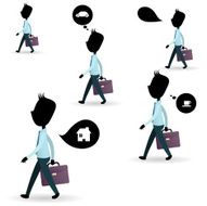 Businessmen Wishing ( walking ) N2