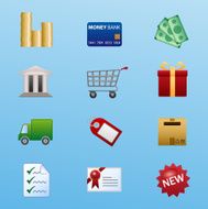 ecommerce and online shop icon set