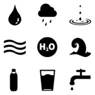 Vector Set of Water Icons N3