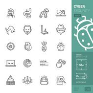 Cyber security vector icons - PRO pack