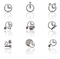 alarm clock icon set N3