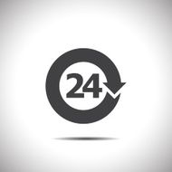 open 24 hours vector icon