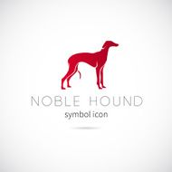 Noble Hound Silhouette Vector Symbol Icon or Label