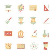 Flat Internet education icons N2