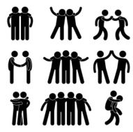 Friend Friendship Teammate Pictogram