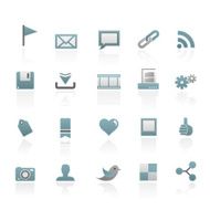 Blue and Gray Internet Communication Buttons N2