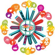 City Speech Bubbles