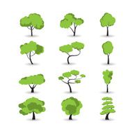 tree icon set vector eps10