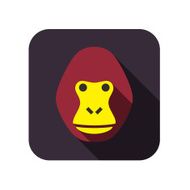 Gorilla animal face icon