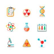 Chemistry icons set N9