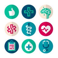 Health Symbols Flat Design
