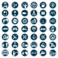Car service icon set