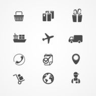 Vector Shipping Logistics and cargo icon set
