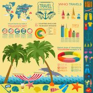 Travel Vacations Beach resort infographics