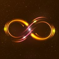 Shining infinity symbol