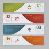 Infographic Design number banners template graphic or website layout N3