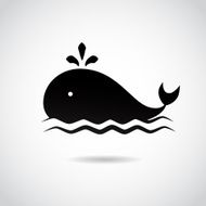 Whale icon isolated on white background