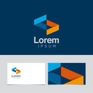 Logo design element with business card template 04