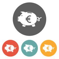 piggy bank euro icon