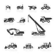 Construction vehicle icons