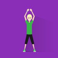 sport fitness man exercise workout flat icon vector
