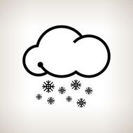 Silhouette snowfall vector illustration