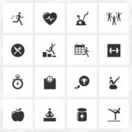 Fitness and Health icons N9