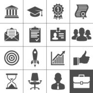 Business career icons set - Simplus series N2
