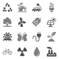Ecology Icons Gray Color