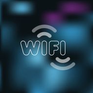 Wifi sign with blurred background