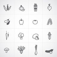 Vegetables Icons set