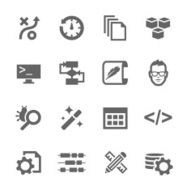 Set of icons related to business development