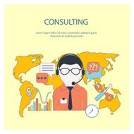 Customer online consulting service concept