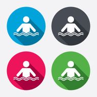 Swimming sign icon Pool swim symbol